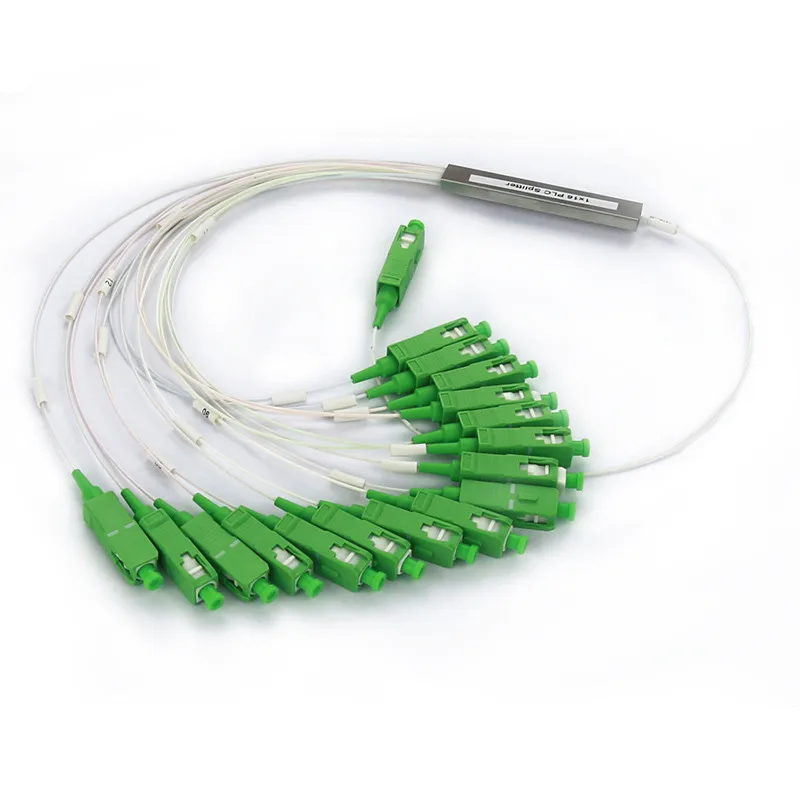 

Free Shipping 10PCS/Lot 1X2 1X4 1X8 1X16 PLC SC/APC SM 0.9mm G657A1 PVC 1m FTTH Fiber Optic Splitter