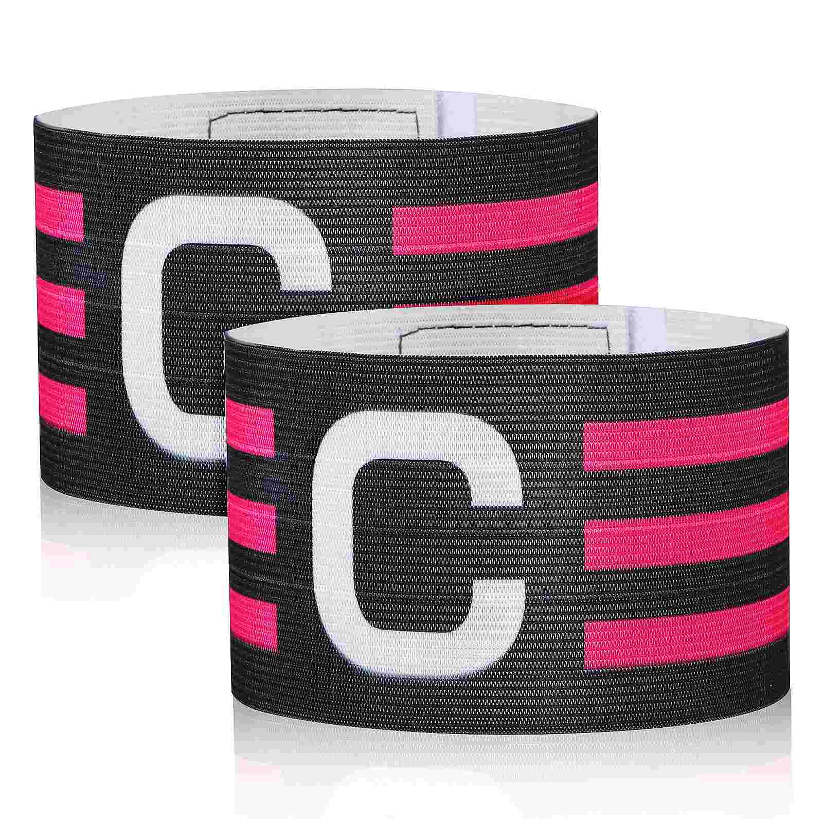 

2 Pcs Soccer Team Captain Bands Armbands Stripes Football Sports Game Leader Mark Leaders