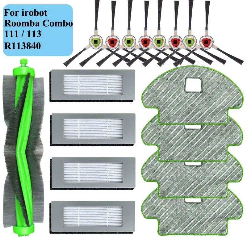 Replacement Main Side Brush Hepa Filter Mop Cloths For iRobot Roomba Combo 111/113 R113840 Robot Vacuums Cleaner Accessory Part
Replacement Main Side Brush Hepa Filter Mop Cloths For iRobot Roomba Combo 111/113 R113840 Robot Vacuums Cleaner Accessory Part