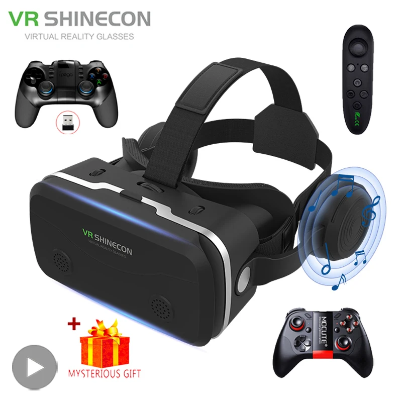 

Virtual Reality VR Bluetooth Glasses 3D Headset Devices Viar Helmet Goggles Lenses Smart For Smartphones Phone Mobile Realidade