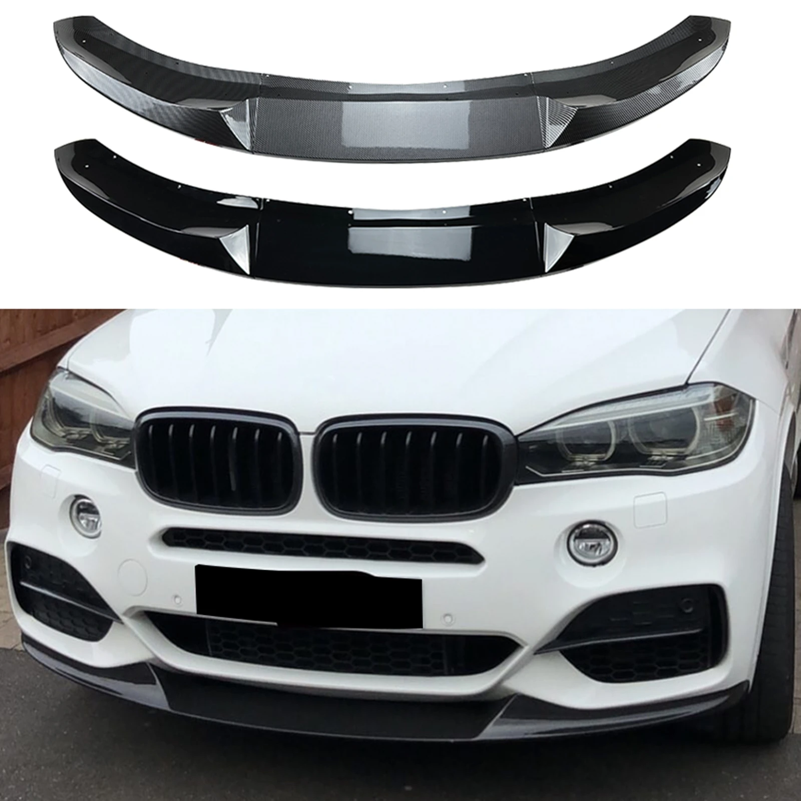 

Car Front Bumper Spoiler Lip Lower Guard Plate Blade Splitter Auto Kit For BMW X5 F15 M Sport 2014-2018