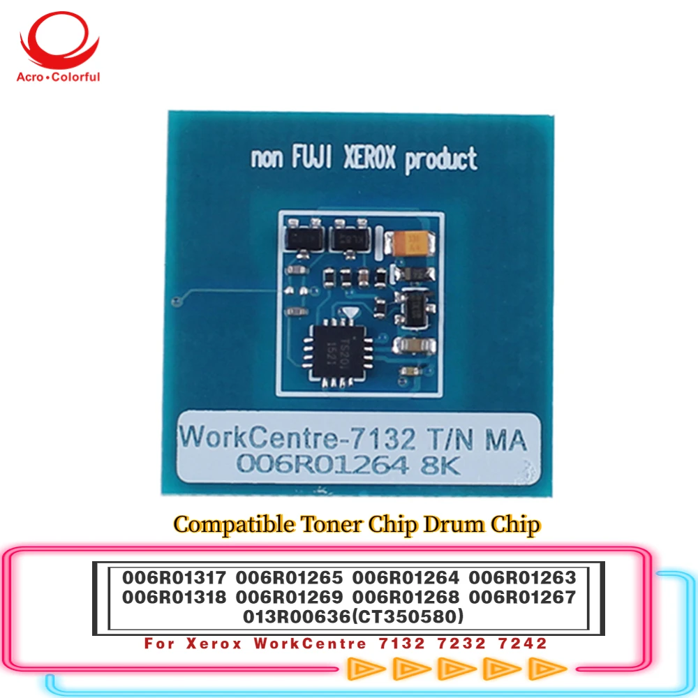 006R01317 006R01265 006R01264 006R01263 Toner Reset Chip For Xerox WorkCentre 7132 7232 7242 WC 7132 Laser Printer
006R01317 006R01265 006R01264 006R01263 Toner Reset Chip For Xerox WorkCentre 7132 7232 7242 WC 7132 Laser Printer