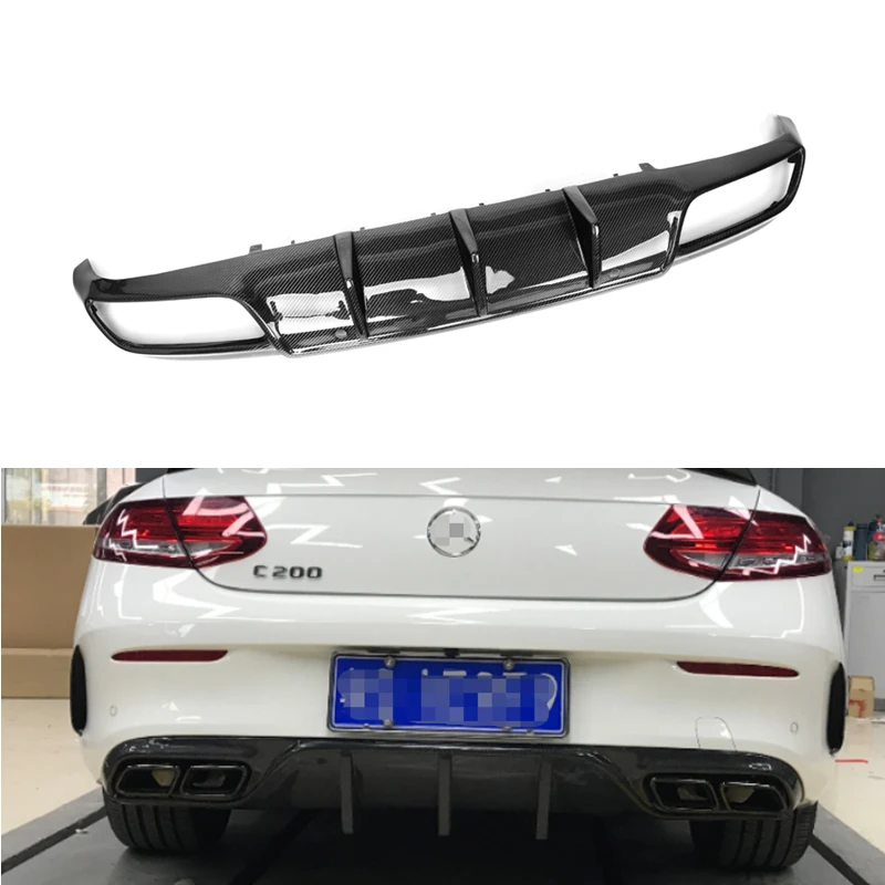 For 2015-2017 Benz W205 Coupe C63 AMG C63S Carbon Fiber Rear Diffuser Bumper Protector Guard Skid Plate Styling
For 2015-2017 Benz W205 Coupe C63 AMG C63S Carbon Fiber Rear Diffuser Bumper Protector Guard Skid Plate Styling