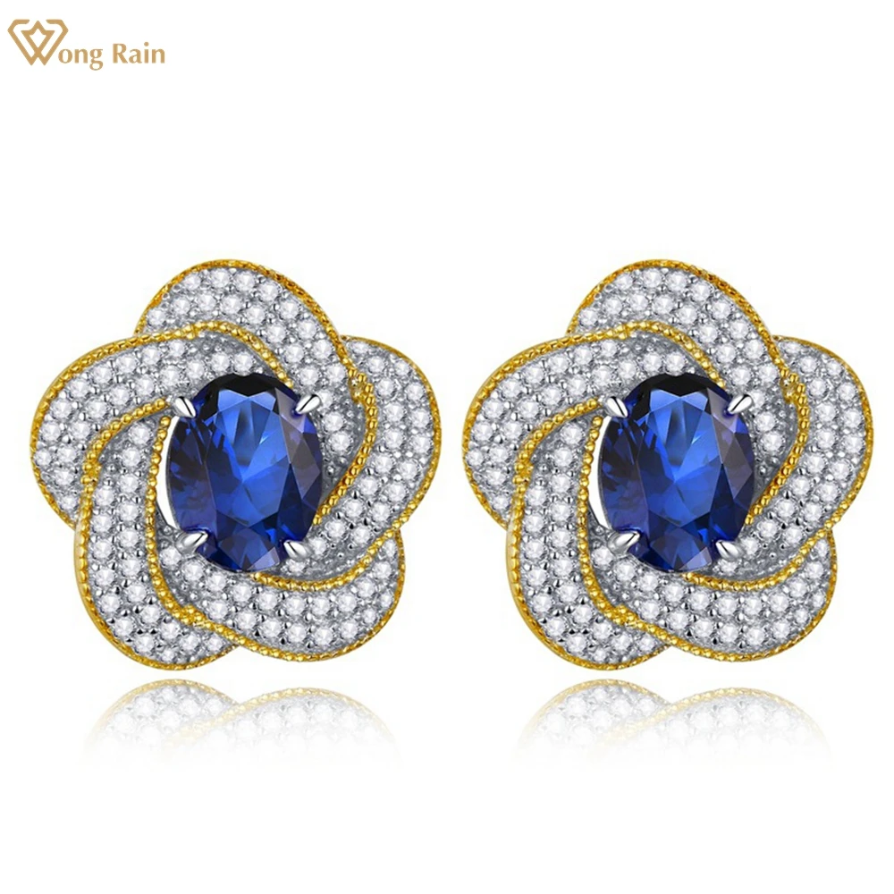 Wong Rain Vintage Solid 925 Sterling Silver Flower Sapphire Gemstone Ear Stud Earrings Wedding Engagement Fine Jewelry Wholesale
Wong Rain Vintage Solid 925 Sterling Silver Flower Sapphire Gemstone Ear Stud Earrings Wedding Engagement Fine Jewelry Wholesale