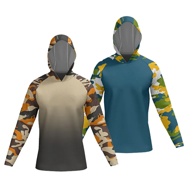 Мужские рубашки для рыбалки с длинным рукавом, одежда для рыбалки с капюшоном, защита от УФ-лучей, дышащие быстросохнущие рубашки для рыбалки, защита от УФ-лучей
Мужские рубашки для рыбалки с длинным рукавом, одежда для рыбалки с капюшоном, защита от УФ-лучей, дышащие быстросохнущие рубашки для рыбалки, защита от УФ-лучей