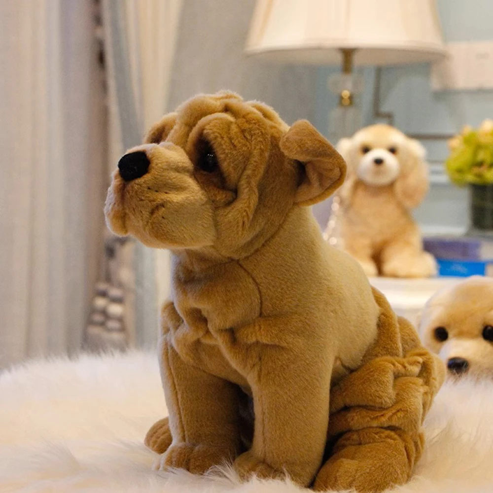 

Realistic Shar Pei Dog Stuffed Animal Plush Toy, Lifelike Animal Plushies, Simulation Shar Pei Dog Doll