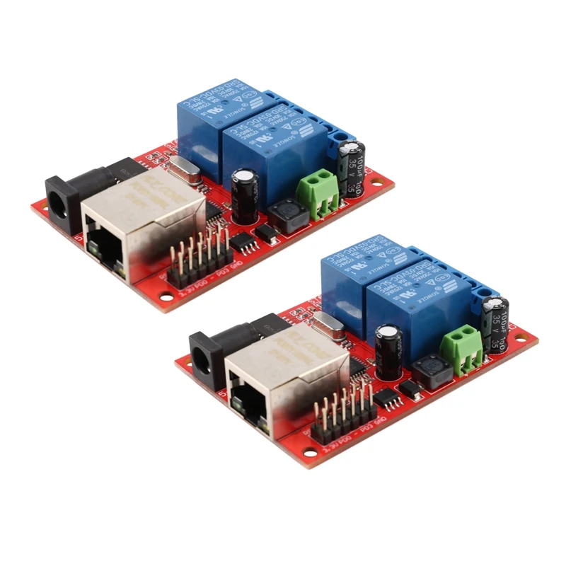 2X LAN Ethernet 2-Way Relay Board Delay Switch TCP/UDP Controller Module WEB Server
2X LAN Ethernet 2-Way Relay Board Delay Switch TCP/UDP Controller Module WEB Server