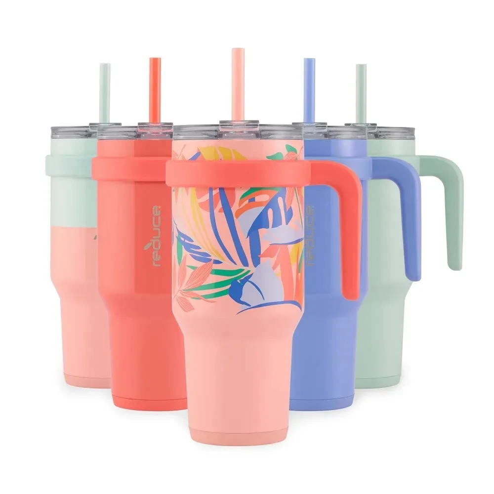 Insulated Mug - Straw Lid and Handle.40 Oz. Stainless Steel Insulated Mug Peach Tropical Flavor
Insulated Mug - Straw Lid and Handle.40 Oz. Stainless Steel Insulated Mug Peach Tropical Flavor