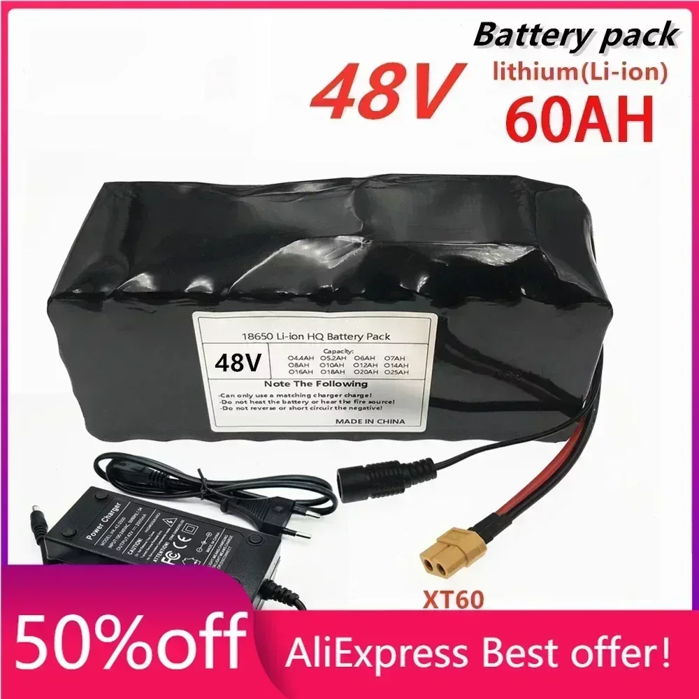 New 100% Original 48v 20Ah 1000w 13S3P Lithium-ion Battery for 54.6v Electric Bicycle Scooter with BMS Discharge + Charger
New 100% Original 48v 20Ah 1000w 13S3P Lithium-ion Battery for 54.6v Electric Bicycle Scooter with BMS Discharge + Charger