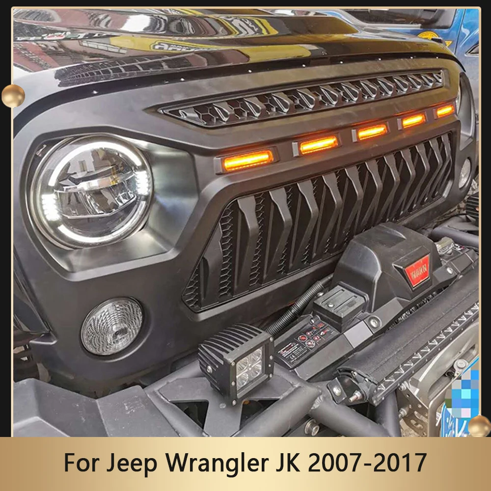 For Jeep Wrangler Jk 2007-2017 Front Grille Accessories Offroad Classic Auto Parts Anger Grill With Amber Light Bumper Grid
For Jeep Wrangler Jk 2007-2017 Front Grille Accessories Offroad Classic Auto Parts Anger Grill With Amber Light Bumper Grid