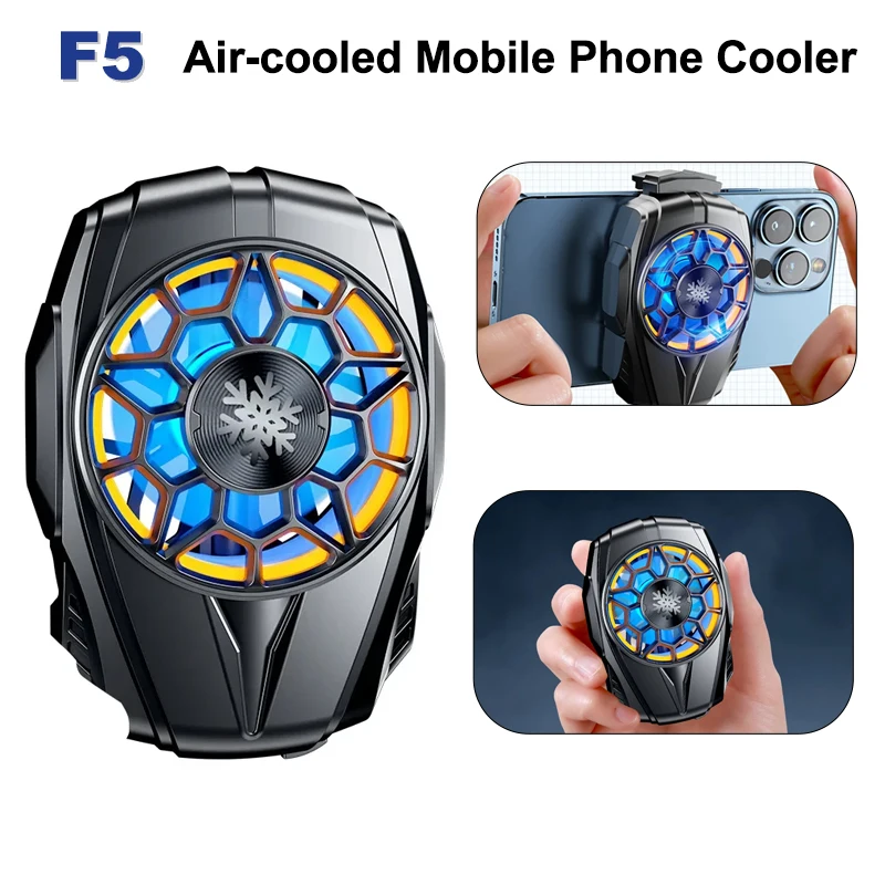 F5 Mobile Phone Air-cooled Cooling Fan Radiator for IOS Android PUBG Back Clip Game Cooler RGB Light Cool Heat Sink Accessories
F5 Mobile Phone Air-cooled Cooling Fan Radiator for IOS Android PUBG Back Clip Game Cooler RGB Light Cool Heat Sink Accessories