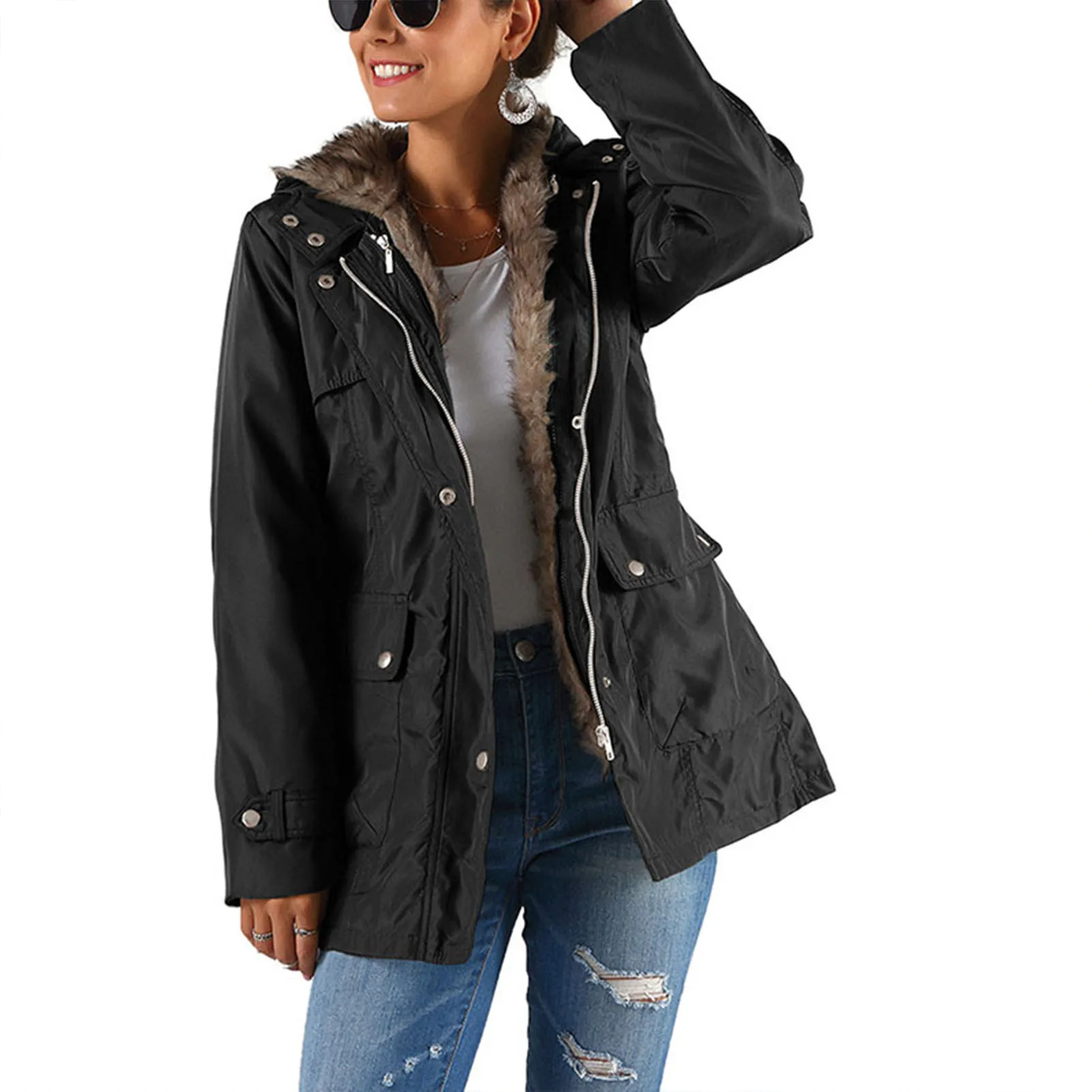Women's Winter Jacket Hooded Coat With Detachable Fleece Inner & Belt Splash-Proof Warm Windbreaker For Outdoor Fishing
Women's Winter Jacket Hooded Coat With Detachable Fleece Inner & Belt Splash-Proof Warm Windbreaker For Outdoor Fishing