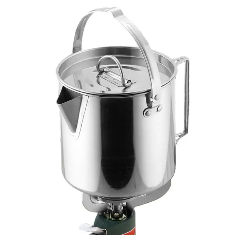 

Camping Kettle Stainless Steel Coffee Maker Camping Percolator Coffee Pot Durable Coffee Maker For Campfire Stovetop Traveling