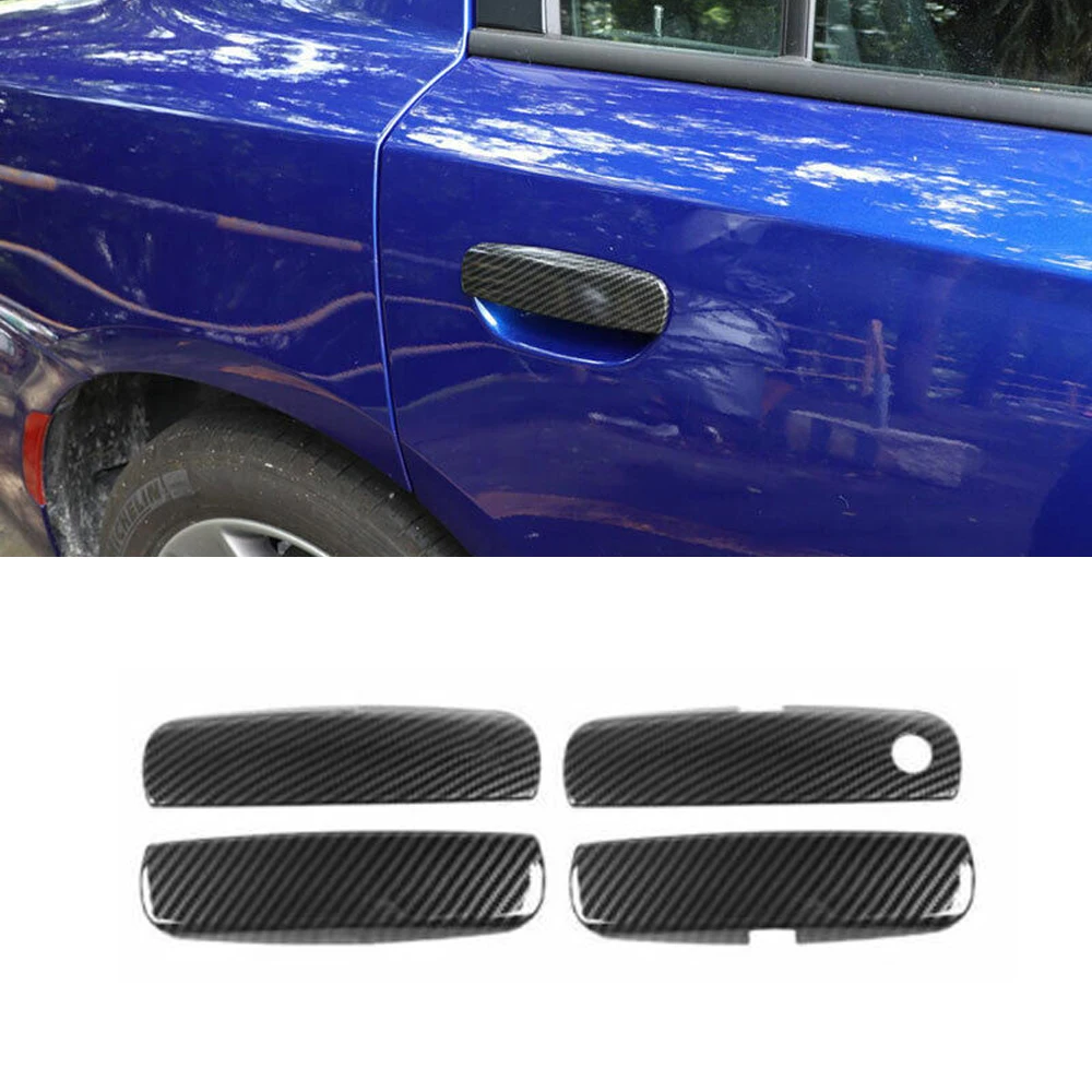 

For Dodge Charger Real Dry Carbon Door Handle Cover Exterior Outside Outer Door Handle Cover Overlay 2011-2020