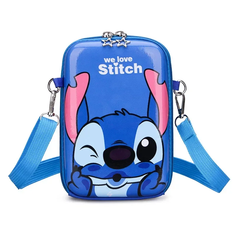 

Disney Stitch Shoulder Bag Cute Cartoon Print Children's Change Mobile Phone Storage Baby Waterproof Large Capacity Diagonal Bag