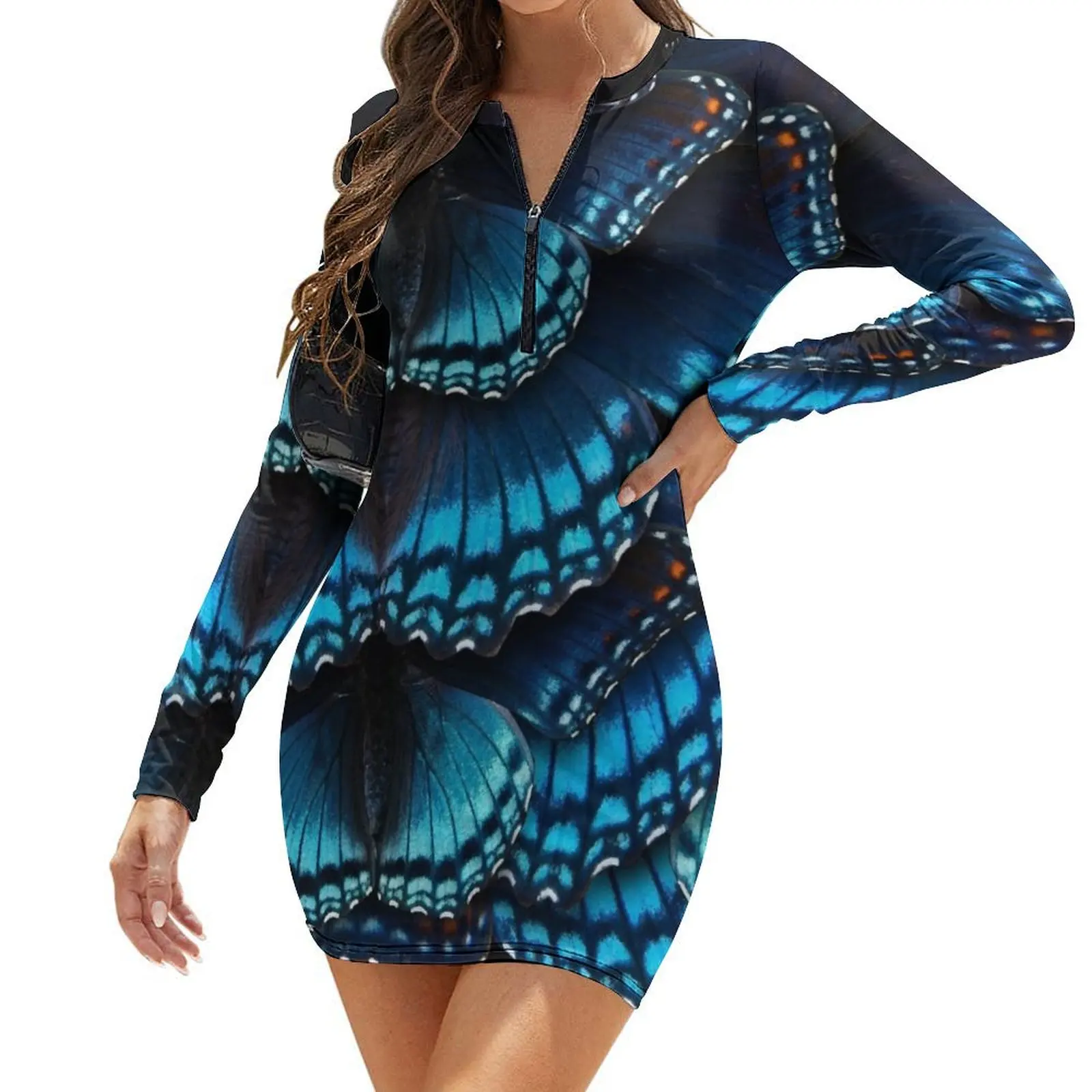 Blue Butterfly Mandala - Asymmetrical Long-Sleeve Bodycon Dress dresses for official occasions summer dress
Blue Butterfly Mandala - Asymmetrical Long-Sleeve Bodycon Dress dresses for official occasions summer dress