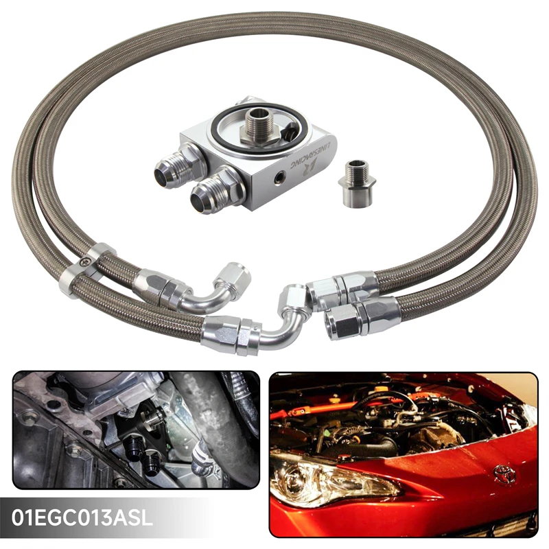 Aluminum AN10 Oil Filter Adapter Thermostat 73±0.5° +1.4m/1.6m Hoses Clamps Uinversal Silver
Aluminum AN10 Oil Filter Adapter Thermostat 73±0.5° +1.4m/1.6m Hoses Clamps Uinversal Silver