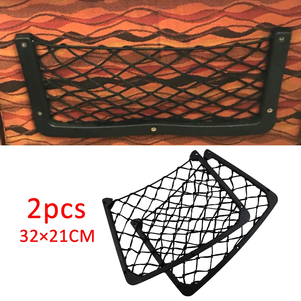 2x Universal Elastic Net Storages Bag Black Large Pockets Nets Lightweight Mesh Bags For Car Caravan RV Boat 320mmX210mm
2x Universal Elastic Net Storages Bag Black Large Pockets Nets Lightweight Mesh Bags For Car Caravan RV Boat 320mmX210mm