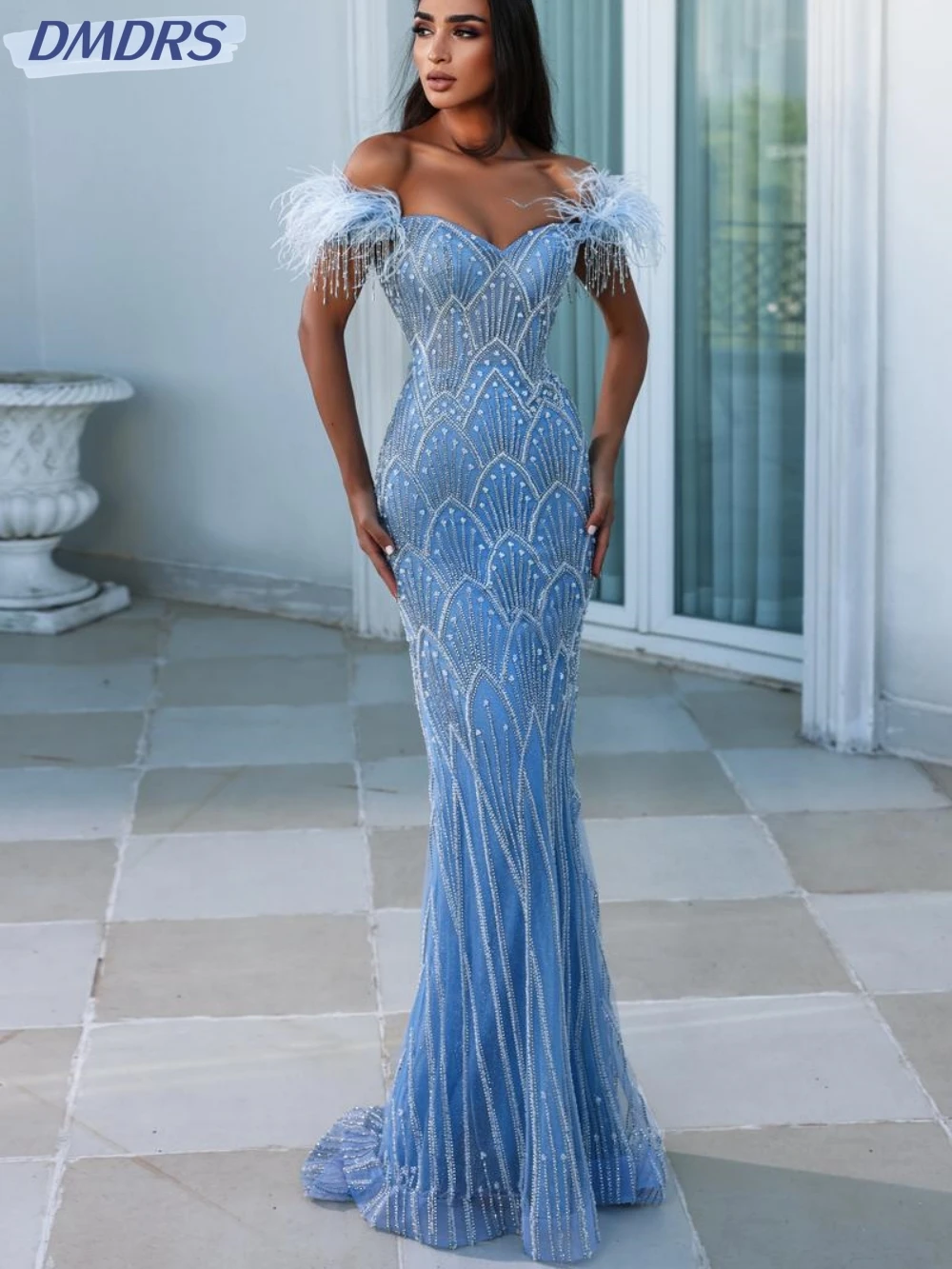 Elegant Off The Shoulder Cocktail Dresses Sparkly Sequins Beads Evening Dress 2024 Luxury Straight Long Prom Gown Robe De Mariée
Elegant Off The Shoulder Cocktail Dresses Sparkly Sequins Beads Evening Dress 2024 Luxury Straight Long Prom Gown Robe De Mariée