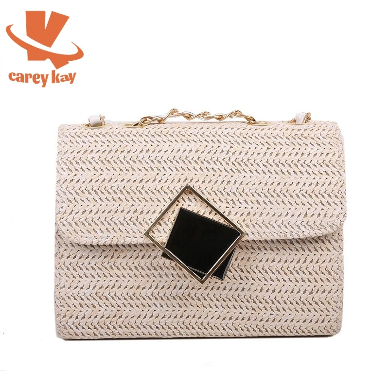 CAREY KAY Fashion Women Straw Bag Chain Shoulder Bags Designer Rattan Handbags Luxury Woven Crossbody Bag Summer Beach Purses
CAREY KAY Fashion Women Straw Bag Chain Shoulder Bags Designer Rattan Handbags Luxury Woven Crossbody Bag Summer Beach Purses
