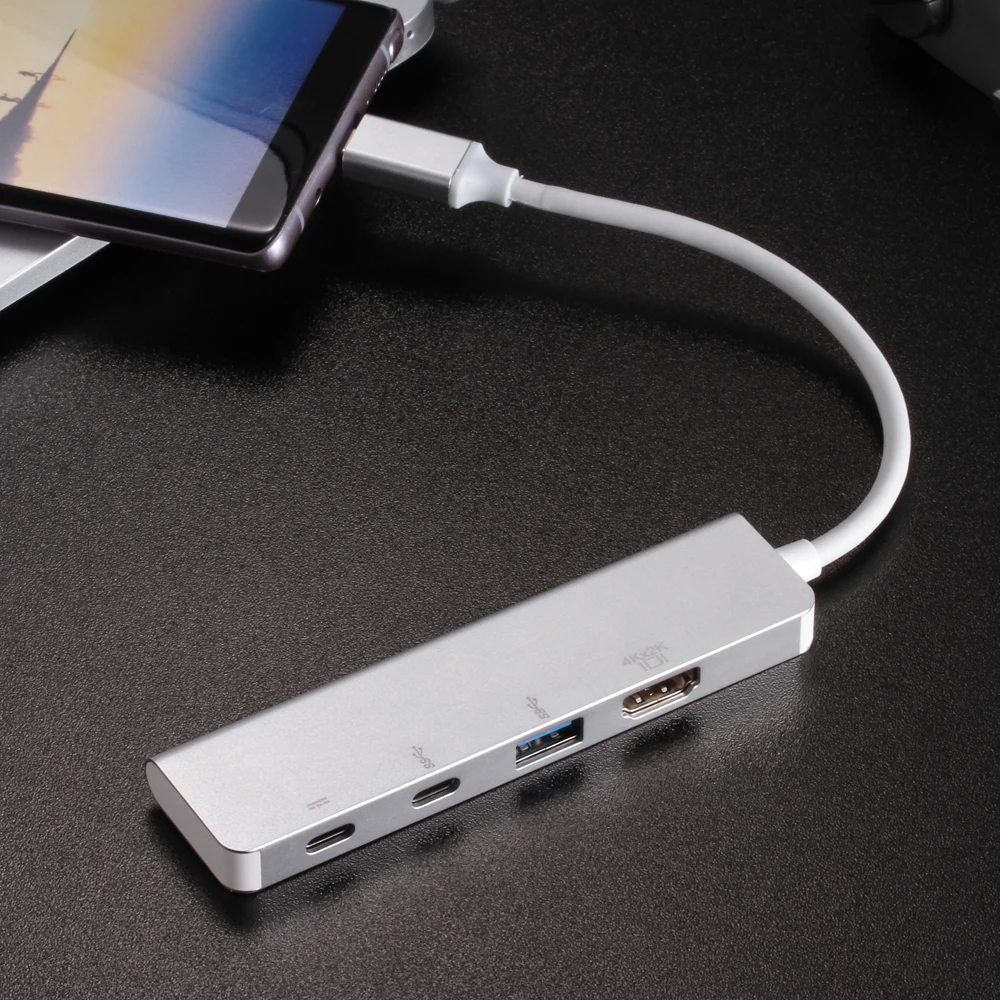 USB C Hub 4 in 1 MultiPort Adapter Dock with 4K HDMI USB A Ports for MacBook Pro
USB C Hub 4 in 1 MultiPort Adapter Dock with 4K HDMI USB A Ports for MacBook Pro
