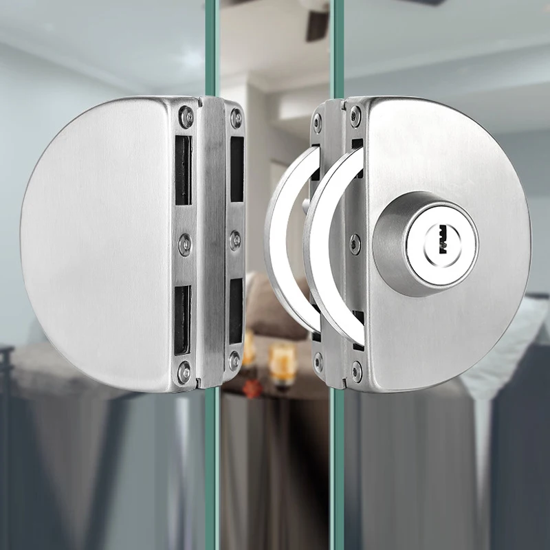 Lock Glass Door Lock For 8-12mm Thickness Frameless Double Swing Or Sliding Toughened Glass Door Glass Door Lock Silver Lock Set
Lock Glass Door Lock For 8-12mm Thickness Frameless Double Swing Or Sliding Toughened Glass Door Glass Door Lock Silver Lock Set