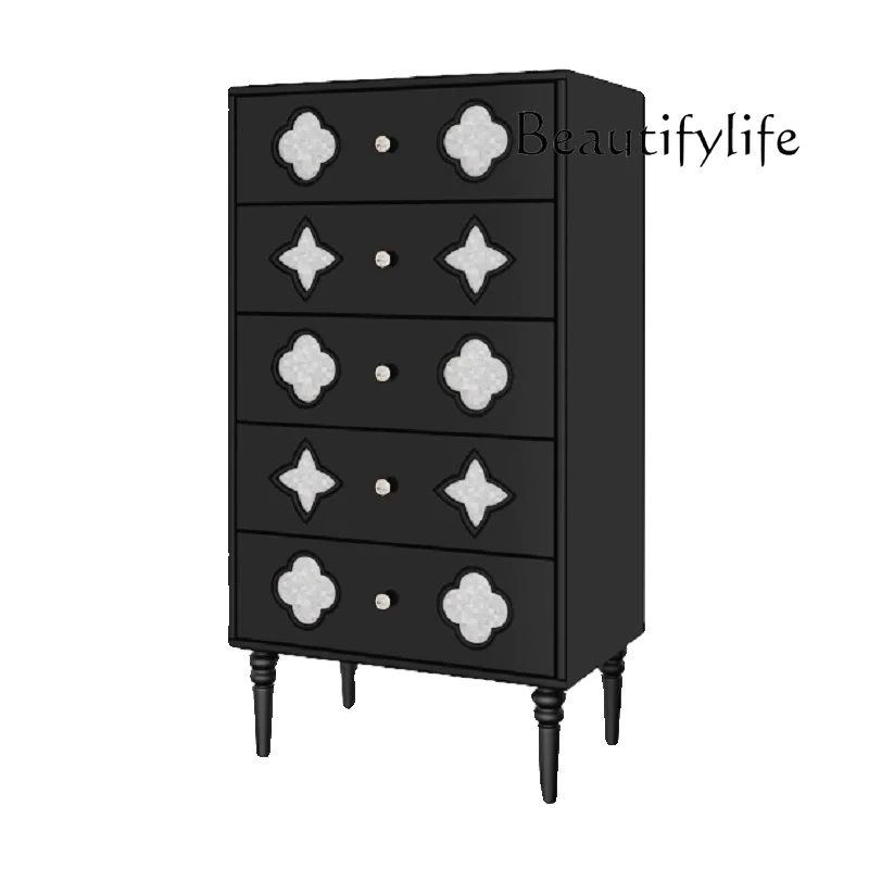 French Retro Clover Solid Wood Chest of Drawers Storage Cabinet Bedroom Boycase Wall Living Room
French Retro Clover Solid Wood Chest of Drawers Storage Cabinet Bedroom Boycase Wall Living Room