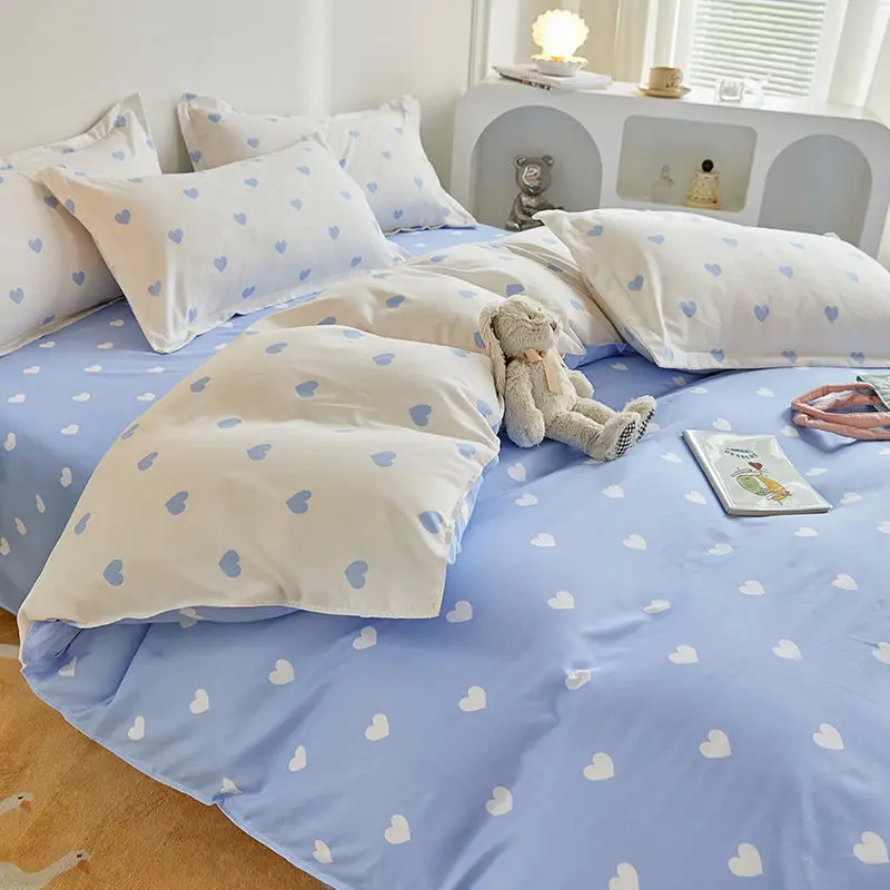 Blue White Bedding Set Europen Duvet Cover Flat Sheet Pillowcase Double Twin Queen Size Polyester Autumn Spring Bed Linen
Blue White Bedding Set Europen Duvet Cover Flat Sheet Pillowcase Double Twin Queen Size Polyester Autumn Spring Bed Linen