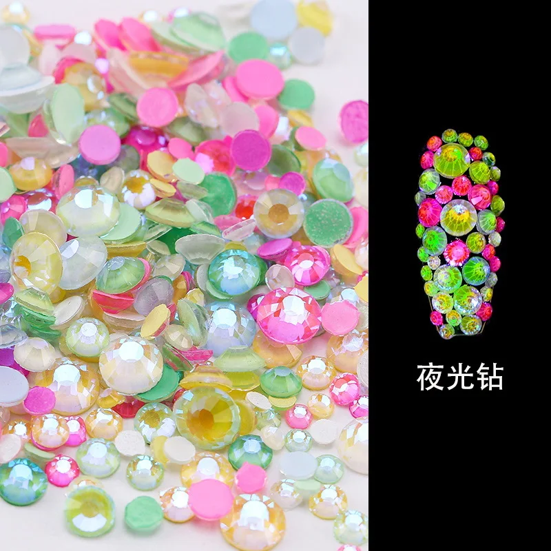 250pcs Halloween Nail Art Diamond Luminous Nails Jewels SS6-SS20 Multi-size Mixed Fluorescent Stones for Nail Decoration 
250pcs Halloween Nail Art Diamond Luminous Nails Jewels SS6-SS20 Multi-size Mixed Fluorescent Stones for Nail Decoration