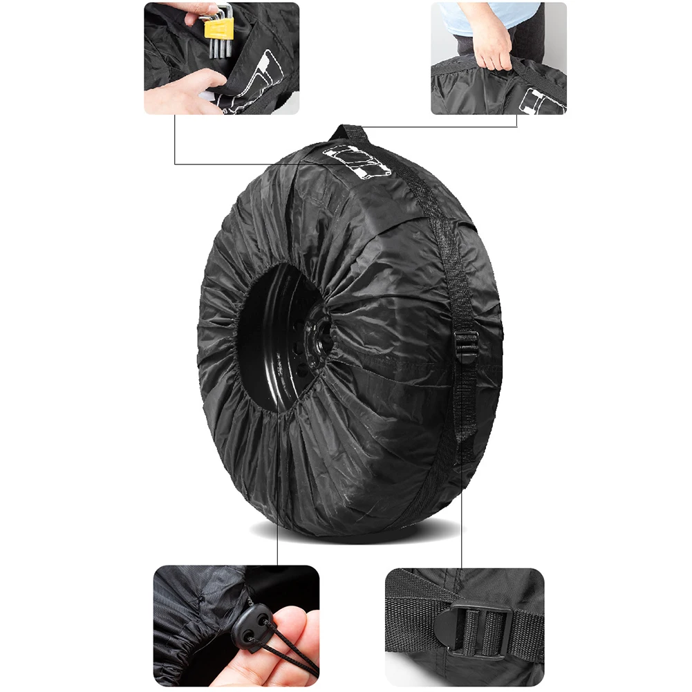 1pc Universal Car Spare Tyre Tire Protection Cover Carry Tote Handle Storage Bags S-190T/ L-210T Polyester Taffeta Accessories
1pc Universal Car Spare Tyre Tire Protection Cover Carry Tote Handle Storage Bags S-190T/ L-210T Polyester Taffeta Accessories