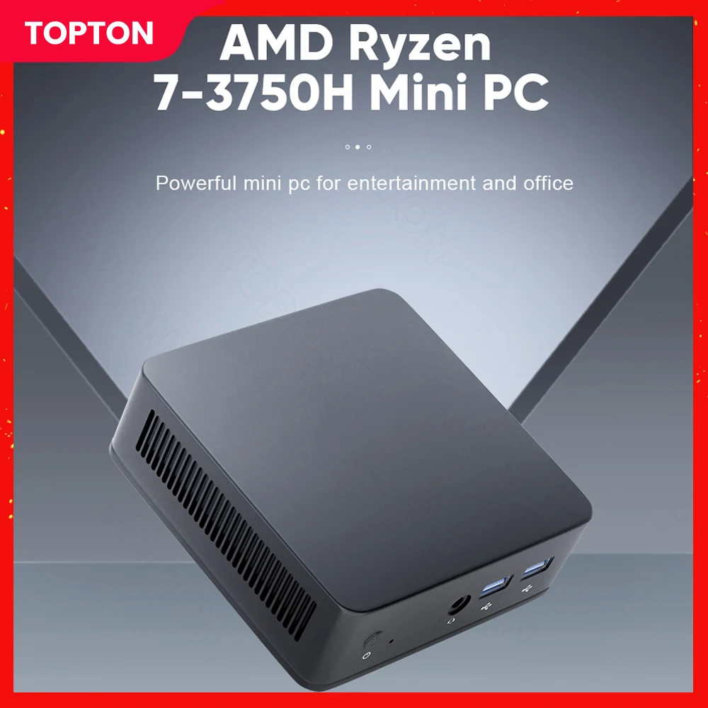 

Topton New Mini PC AMD Ryzen 7 3750H 5 3550H Barebone Computer Windows 11 2xDDR4 NVMe HDMI2.0 DP Gaming PC Dual 4K UHD HTPC WiFi