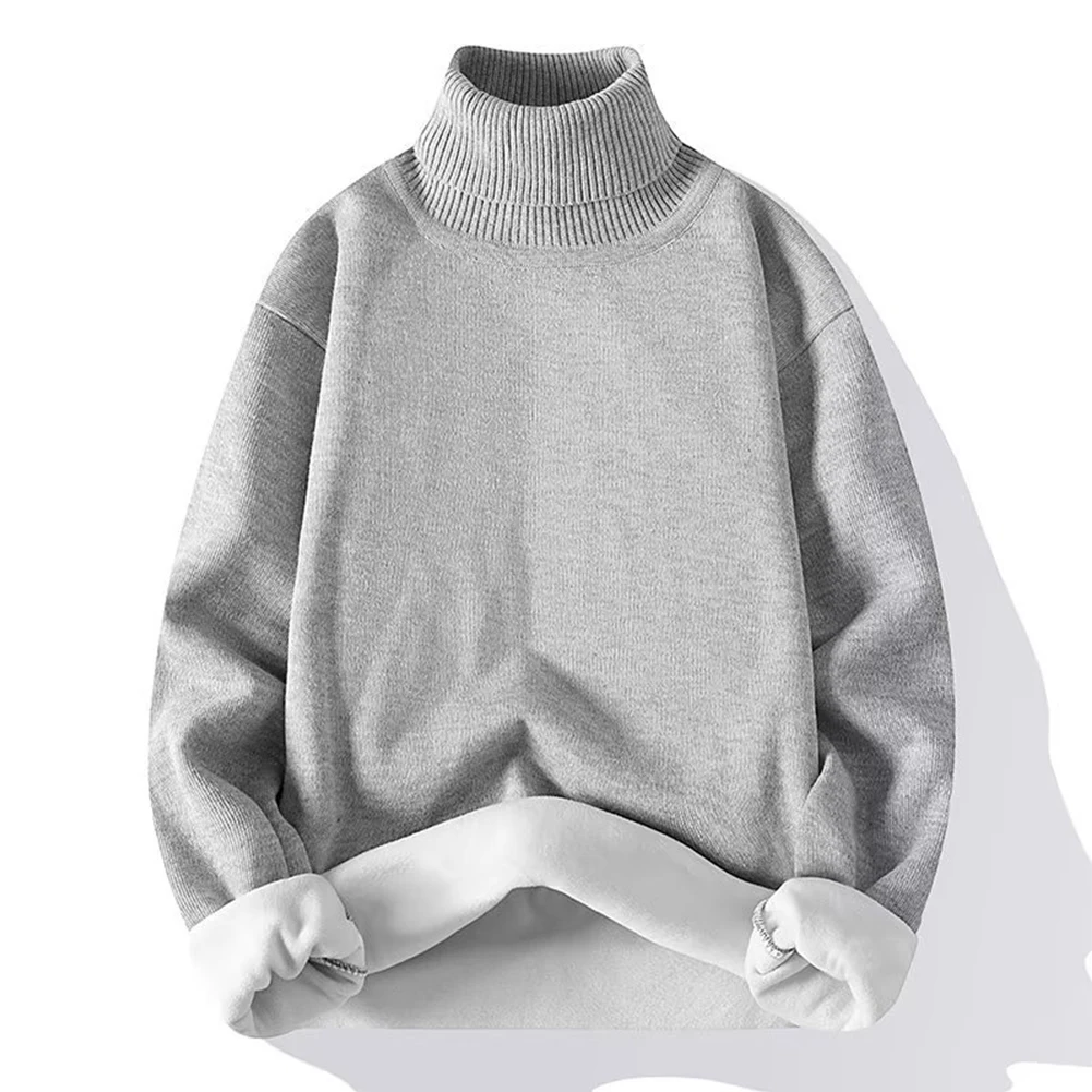 Men Winter Plush Warm Lapel Thickened Long Sleeve High Collar Turtleneck Fleece Lined Sweater Knitwear Pullovers Men's Sweater
Men Winter Plush Warm Lapel Thickened Long Sleeve High Collar Turtleneck Fleece Lined Sweater Knitwear Pullovers Men's Sweater