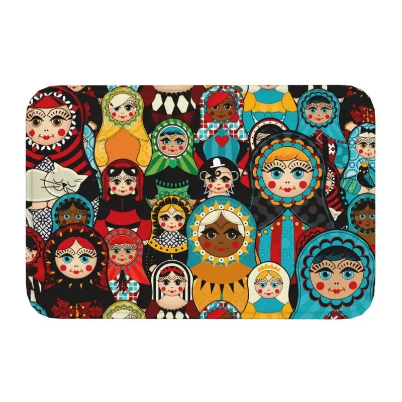 

Russian Babushka Matryoshka Doll Front Door Floor Entrance Mats Outdoor Bath Kitchen Doormat Toilet Living Room Carpet Rug