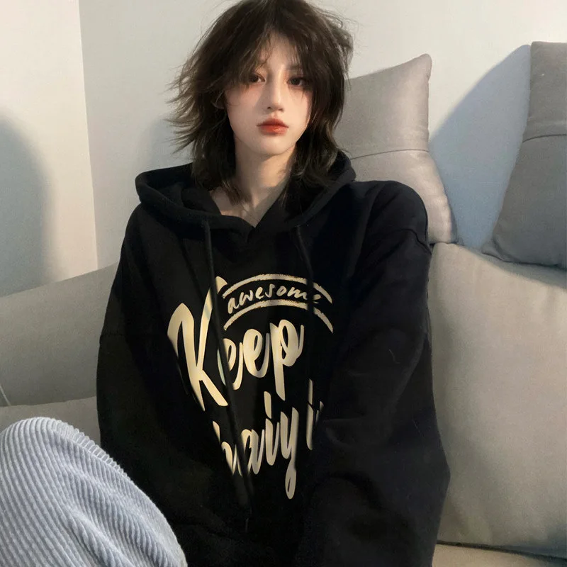 American High Street Hiphop Hoodies Women's Autumn Casual Loose Letter Print Top Autumn Winter Over Size Pullovers Y2k Clothes
American High Street Hiphop Hoodies Women's Autumn Casual Loose Letter Print Top Autumn Winter Over Size Pullovers Y2k Clothes