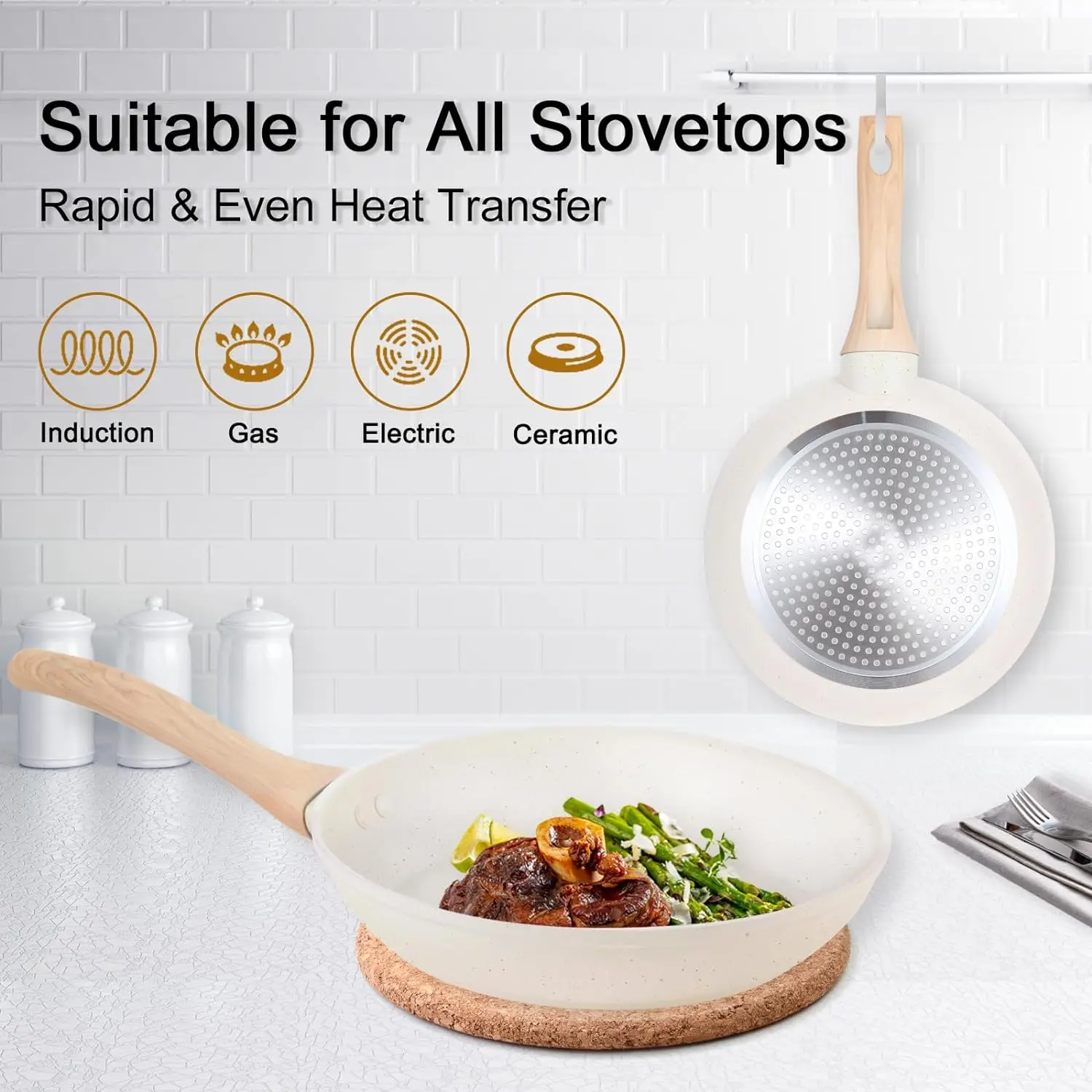 Pots and Pans Set Nonstick, 10/11pcs Kitchen Sets Induction Cookware,Stay Cool Handle & Bamboo Utensils, 100% PFOA Free, Pots and Pans Set Nonstick, 10/11pcs Kitchen Sets Induction Cookware,Stay Cool Handle & Bamboo Utensils, 100% PFOA Free,