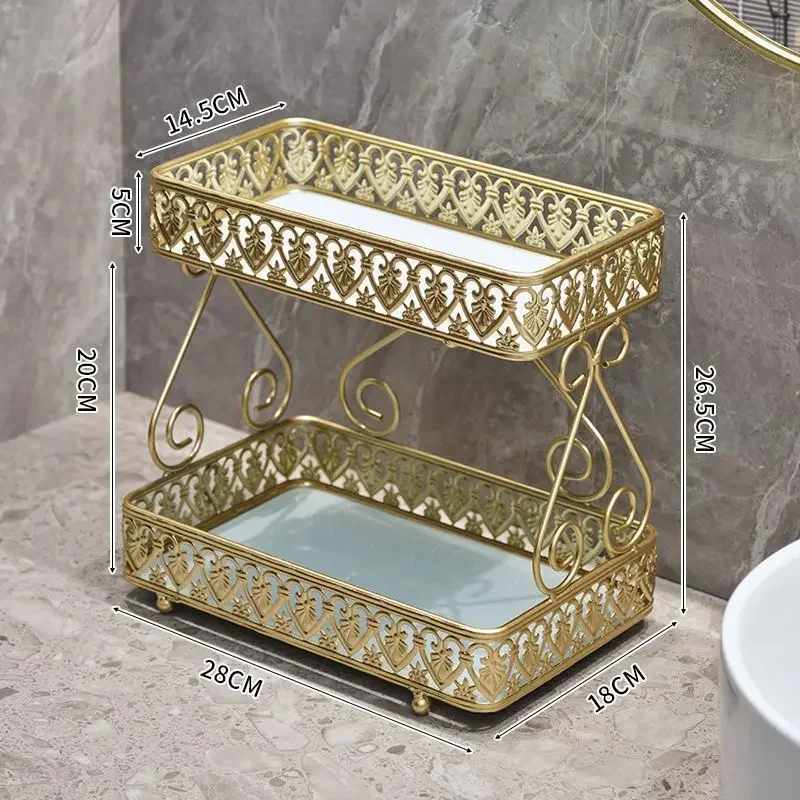 Light Luxury Bathroom Shelf Storage Rack Desktop Toilet Paper Glass Iron Cosmetic Washstand Organizer Holder Shelve Accessories
Light Luxury Bathroom Shelf Storage Rack Desktop Toilet Paper Glass Iron Cosmetic Washstand Organizer Holder Shelve Accessories