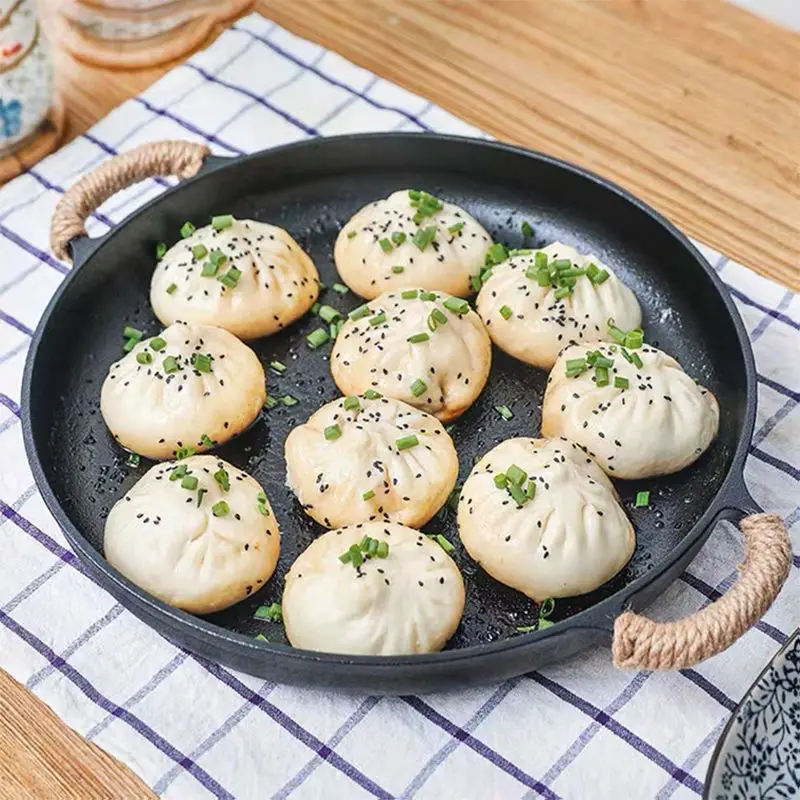 Cast Iron Thickened Double Ear Pancake Pot Uncoated Pancake Hand Grab Pancake Bun Flat Bottom Pot Pig Iron Household Frying Pan
Cast Iron Thickened Double Ear Pancake Pot Uncoated Pancake Hand Grab Pancake Bun Flat Bottom Pot Pig Iron Household Frying Pan