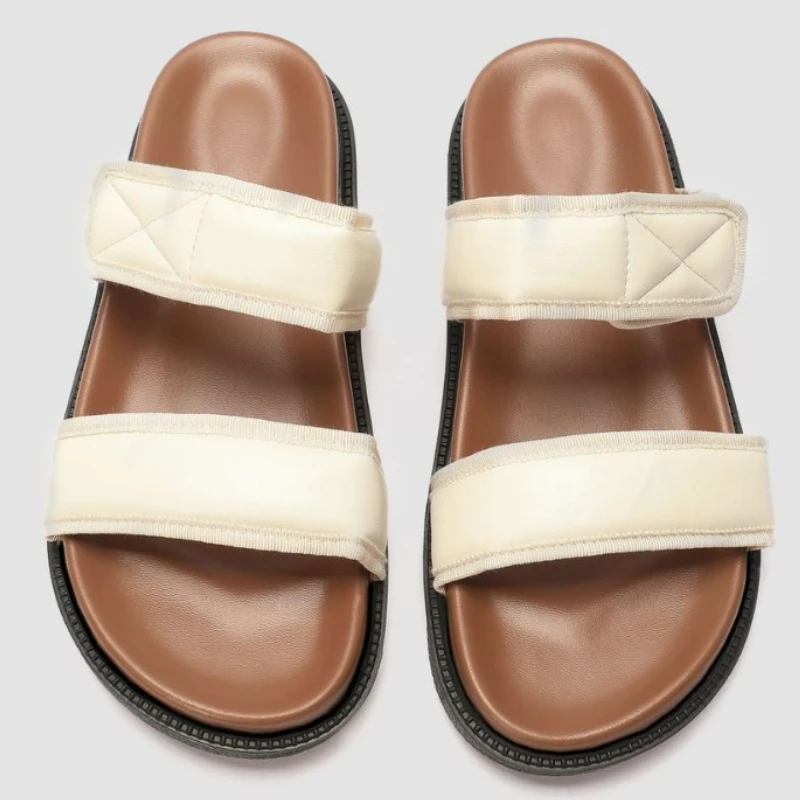 Fashion Round Toe Soft Sole Platform Sandal Women Open Toe Narrow Band Flat Sandals Summer Comfort 35-43 Large Size Beach Shoes 30 S6fa62039e0f6452fbf8dfad9850b8d6ef