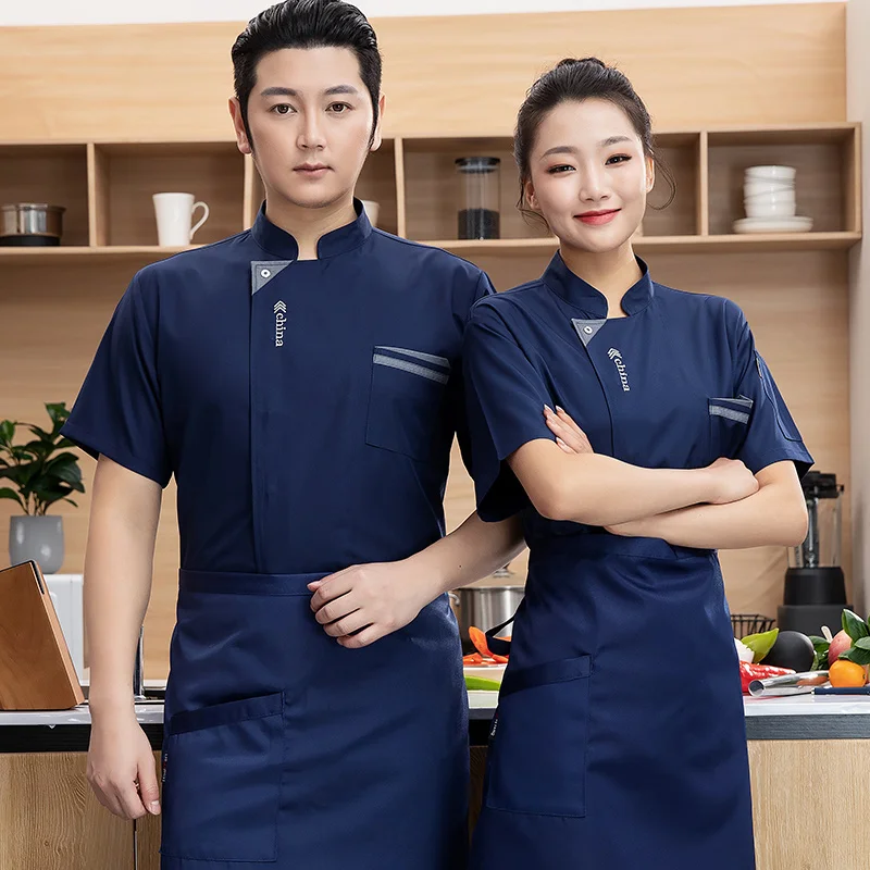 men Chef Uniform short sleeves black and white Breathable Chef Shirt Restaurant Kitchen Chef Jacket apron works clothes women
men Chef Uniform short sleeves black and white Breathable Chef Shirt Restaurant Kitchen Chef Jacket apron works clothes women