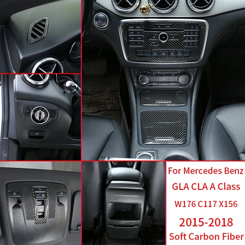 Комплект для Mercedes Benz GLA CLA A Class W176 C117 X156 2015-18, Центральная панель управления салона автомобиля, мягкие автомобильные аксессуары из углеродного волокна
Комплект для Mercedes Benz GLA CLA A Class W176 C117 X156 2015-18, Центральная панель управления салона автомобиля, мягкие автомобильные аксессуары из углеродного волокна