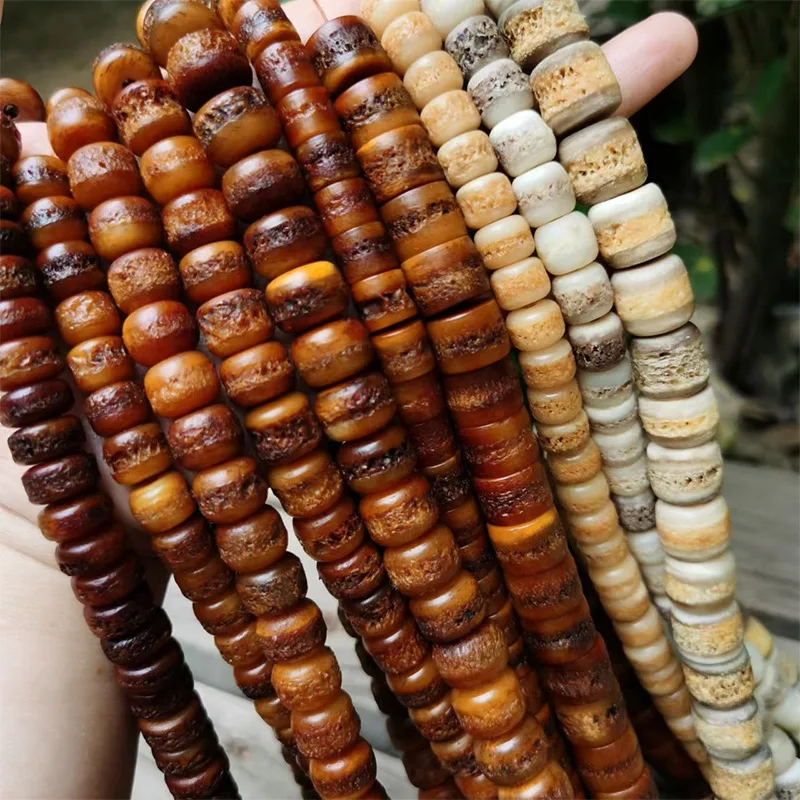 

Suga Ba Barrel Beads Primary Color Old Materials Oil Buddha Beads Tibetan Ethnic Style Ox Bone Camel Cover Bone