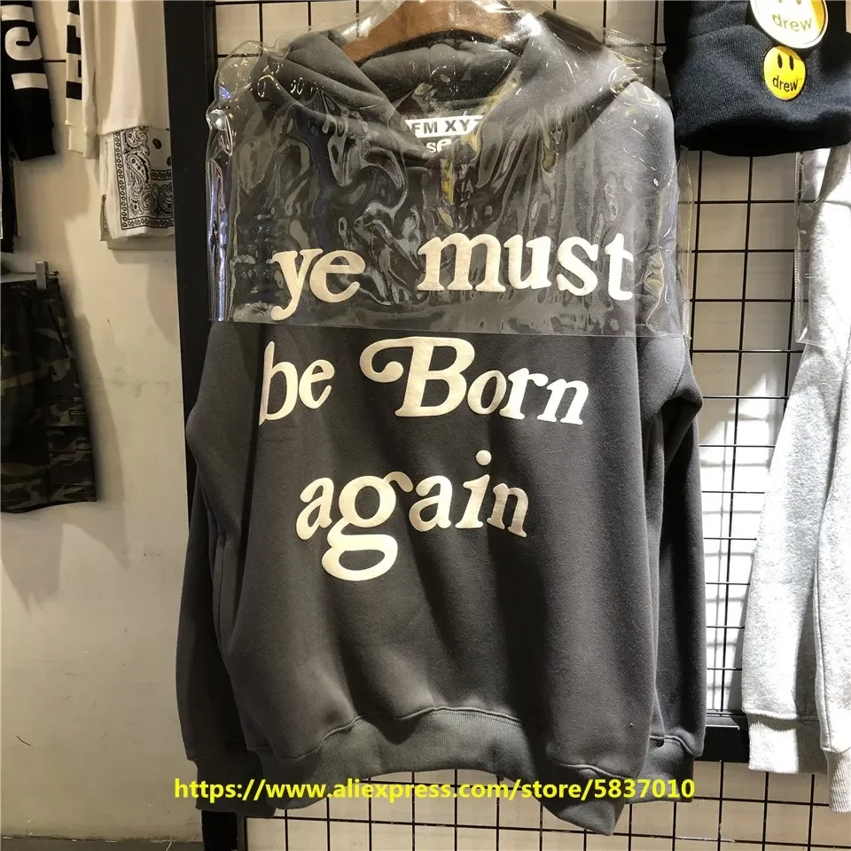 

Толстовка с надписью «ye must be Born», детские толстовки CPFM XYZ с изображением призраков, толстовки азиатского размера Канье Уэста, пуловеры высокого качества
