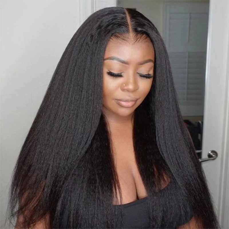 Kinky Straight Wig 30'' Yaki Straight Middle Part Wig Long Heat Resistant Synthetic Hair Wigs for Black Women Daily Use Cosplay
Kinky Straight Wig 30'' Yaki Straight Middle Part Wig Long Heat Resistant Synthetic Hair Wigs for Black Women Daily Use Cosplay