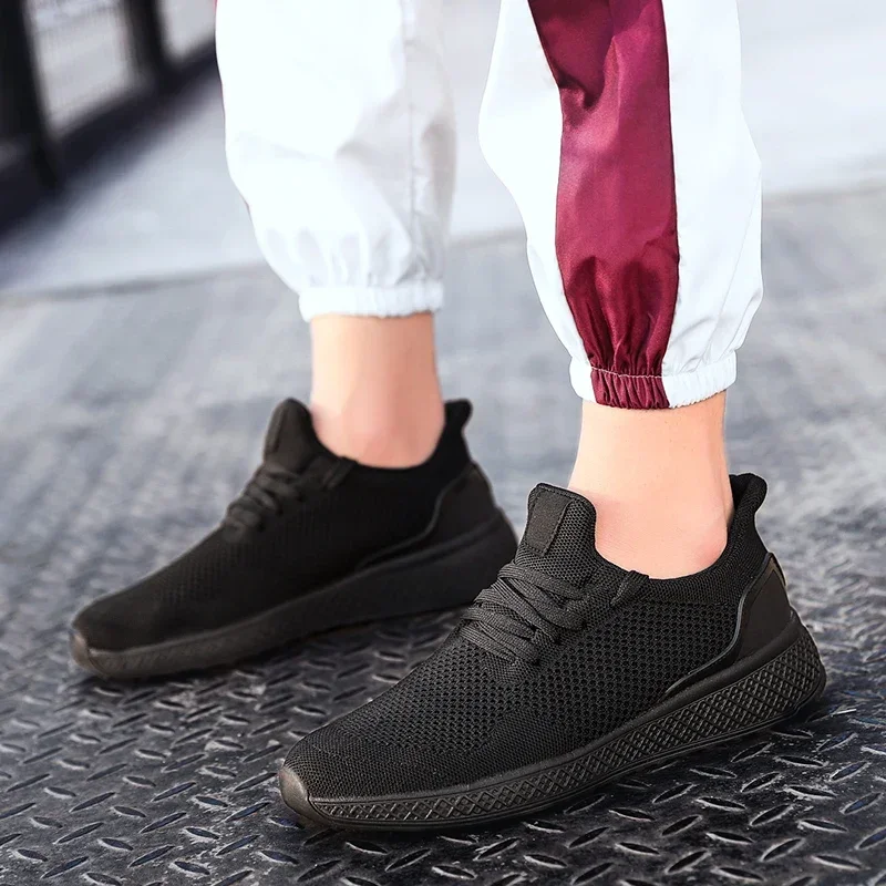 

Men's Shoes on Sale 2023 New Lace Up Men's Vulcanize Shoes Autumn Solid Net Cloth Breathable Low-heeled Casual Men Sports Shoes