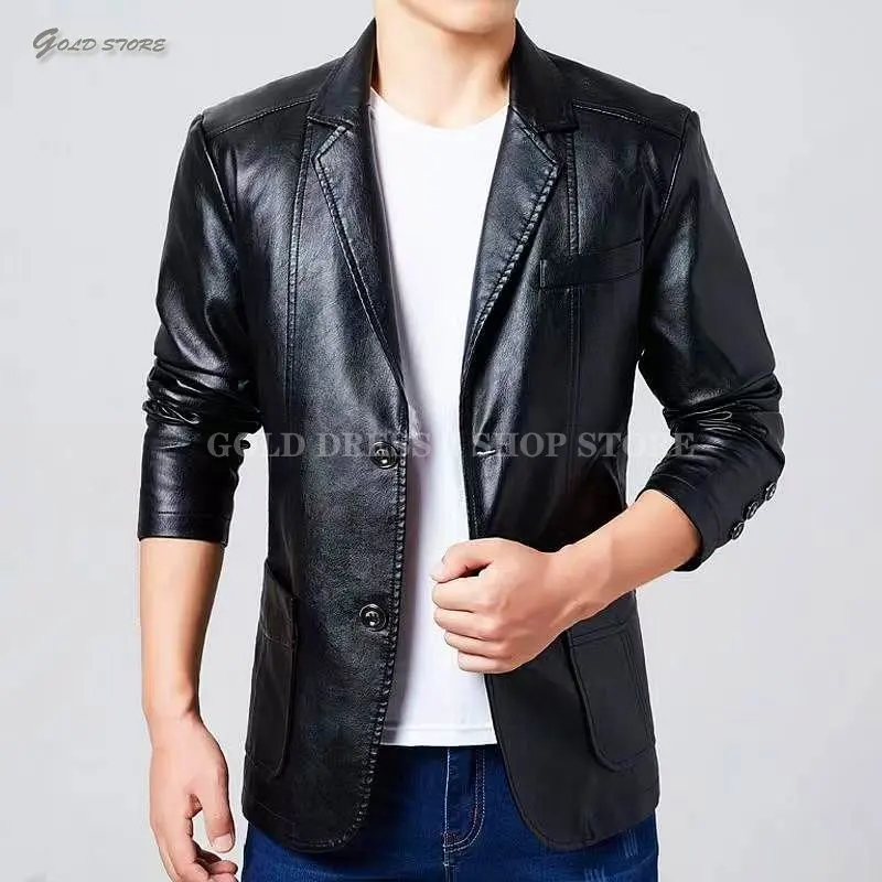 Dress Suit Coat Mens Jackets Lapel Business Leather Jackets Men Pu Blazers New Korean Style Slim Fashion Leather Coat Streetwear
Dress Suit Coat Mens Jackets Lapel Business Leather Jackets Men Pu Blazers New Korean Style Slim Fashion Leather Coat Streetwear