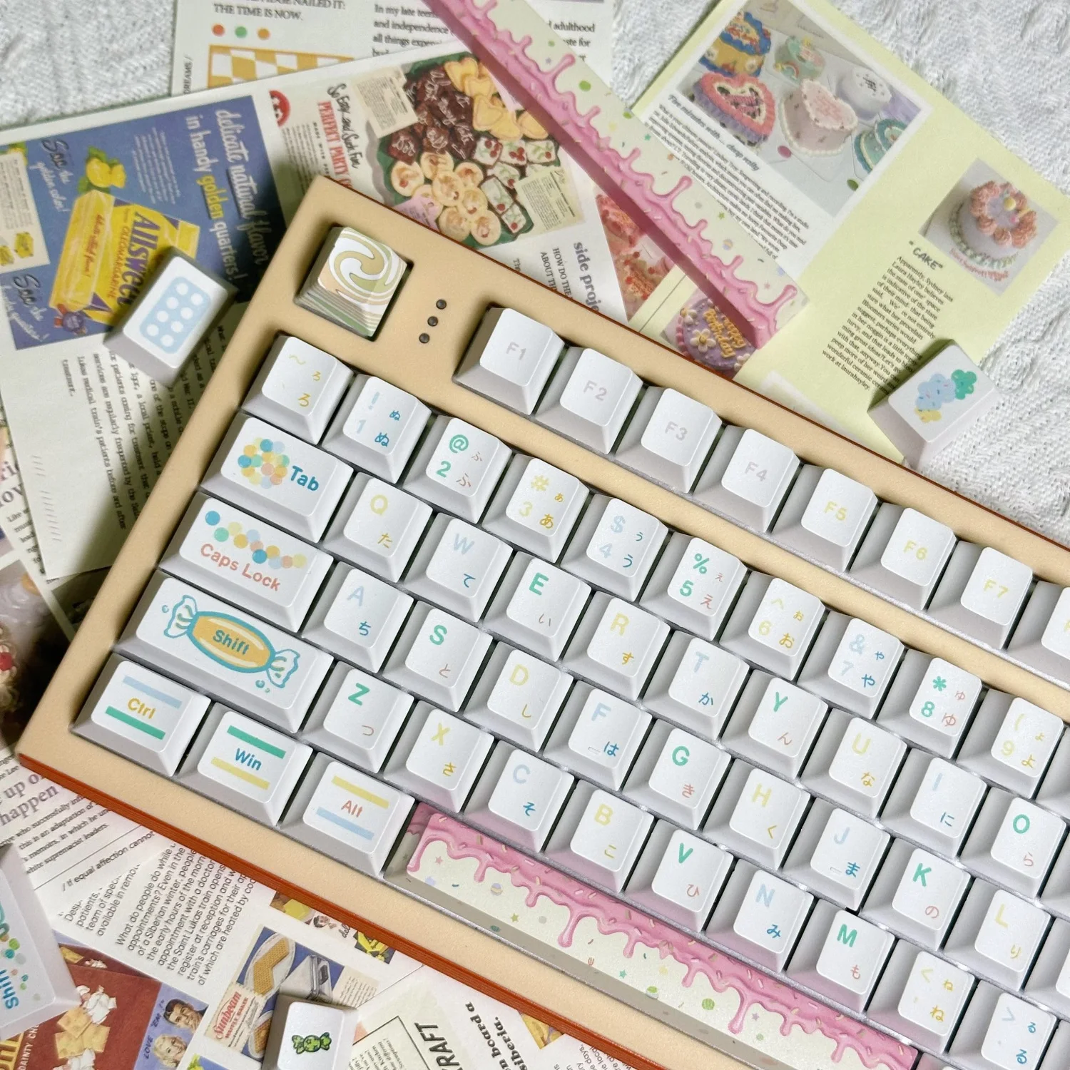 133 Keys Cute Candy Theme Keycaps PBT Dye Sublimation XDA Cherry Keycaps for 64/75/84/96/104/108 Mechanical Keyboard DIY Keycap
133 Keys Cute Candy Theme Keycaps PBT Dye Sublimation XDA Cherry Keycaps for 64/75/84/96/104/108 Mechanical Keyboard DIY Keycap