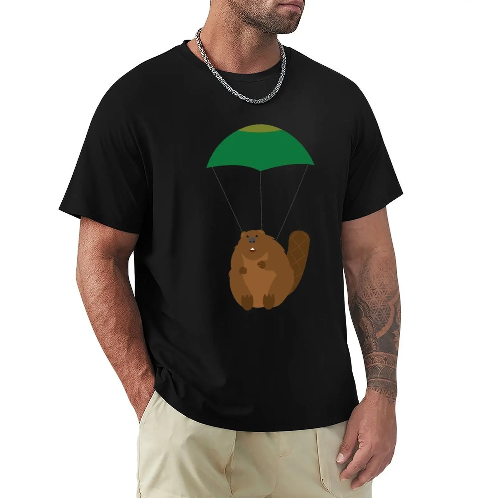 Parachuting Beaver T-Shirt customizeds customs summer top big and tall t shirts for men
Parachuting Beaver T-Shirt customizeds customs summer top big and tall t shirts for men