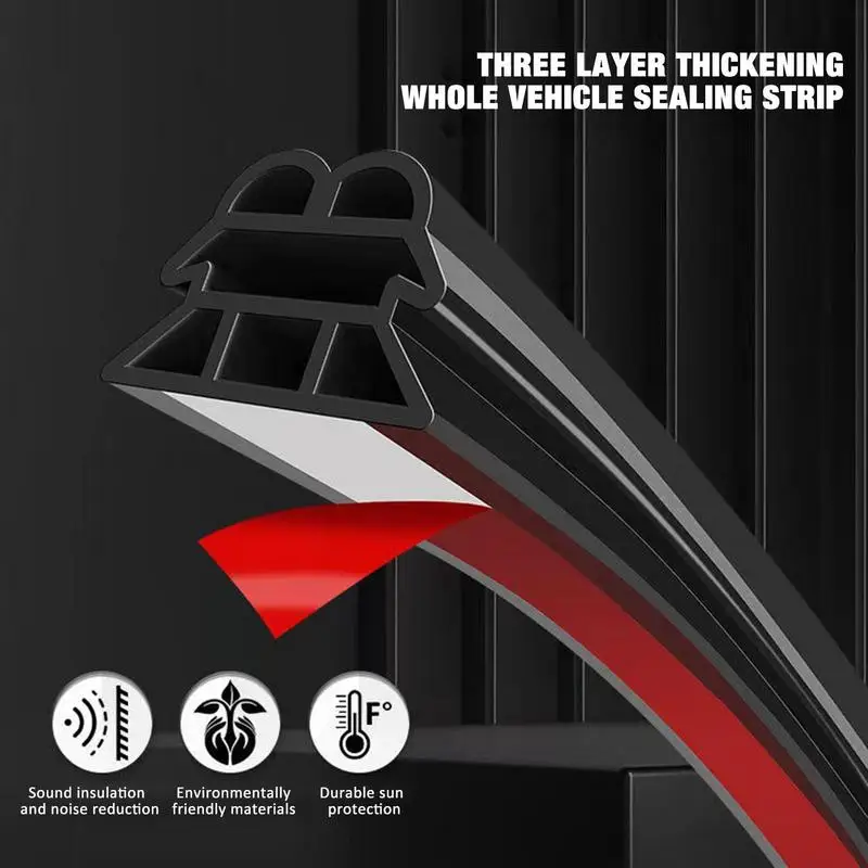 Three Layer Car Door Rubber Seal Strips Auto Sealing Stickers Door Trunk Sound Insulation Weatherstrip Automobiles Accessories
Three Layer Car Door Rubber Seal Strips Auto Sealing Stickers Door Trunk Sound Insulation Weatherstrip Automobiles Accessories