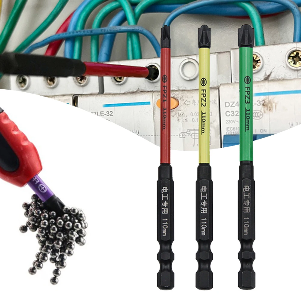 3× 110mm Magnetic Special Slotted Cross Screwdriver Bits For Electrician FPZ1-3 Socket Switch Circuit Breakers Socket Panels
3× 110mm Magnetic Special Slotted Cross Screwdriver Bits For Electrician FPZ1-3 Socket Switch Circuit Breakers Socket Panels