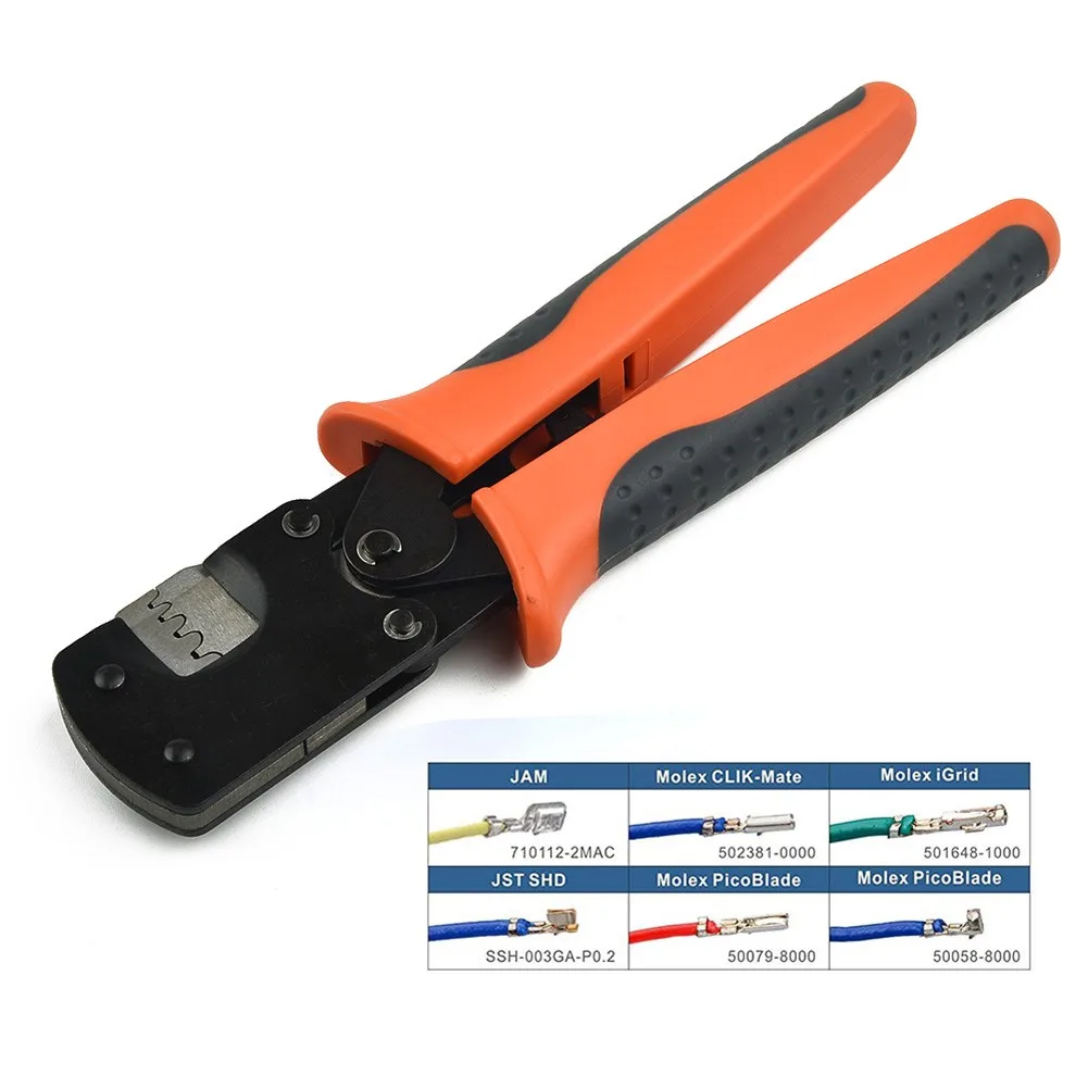 Micro Connector Pin Crimping Tool 0.03-0.52mm² 32-20AWG Ratcheting Crimper For Power Tool Accessories
Micro Connector Pin Crimping Tool 0.03-0.52mm² 32-20AWG Ratcheting Crimper For Power Tool Accessories